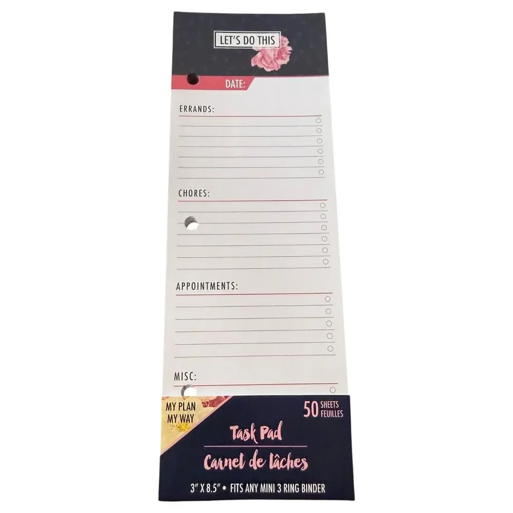 My Plan My Way 50 Sheets Task Pad Let's Do This